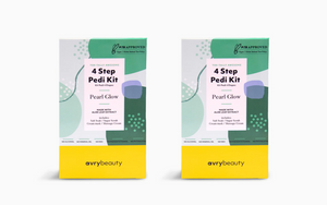 Kit pédicure AvryBeauty 4 étapes - Pearl Glow - Lot de 2