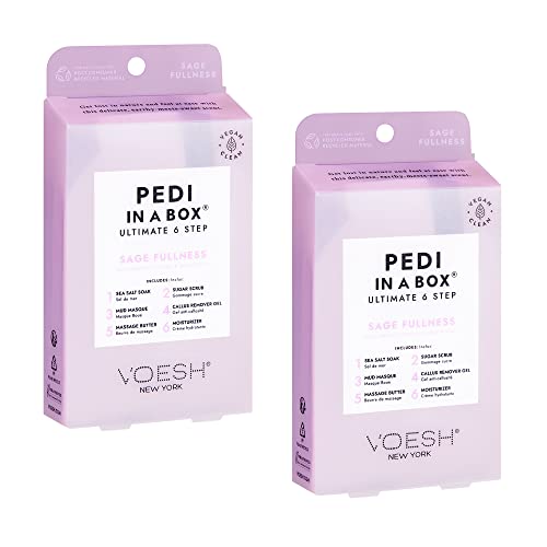 VOESH Pedi in a Box Ultimate 6 Step - Sage Fullness, 2 Pack
