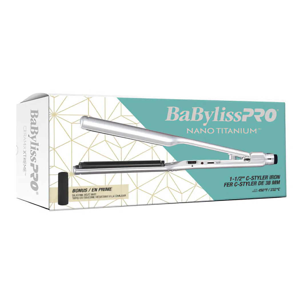 Fer plat BabylissPRO Nano Titanium C-Styler 1-1/2