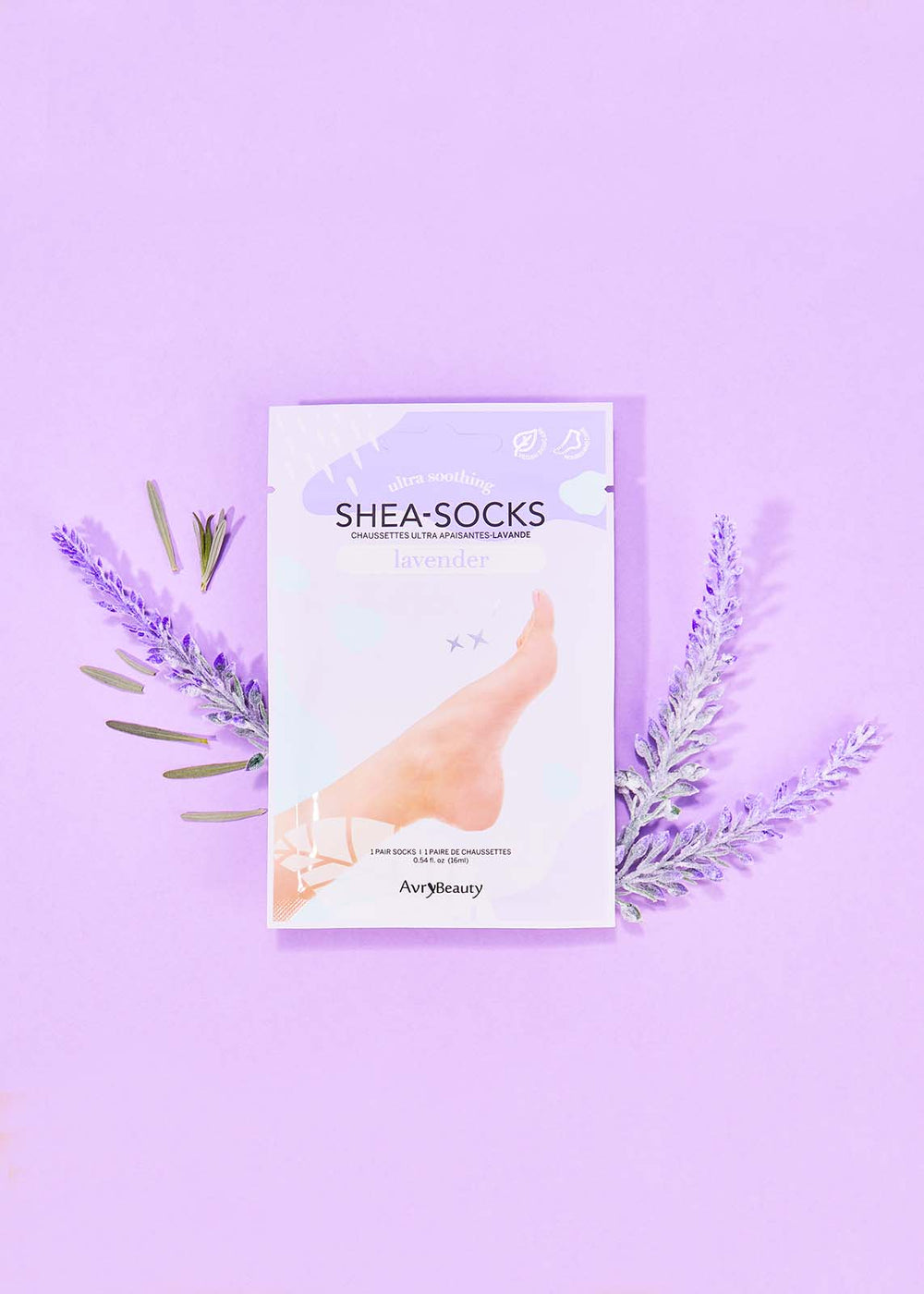 Chaussettes au karité AvryBeauty avec lavande, 1 ct.