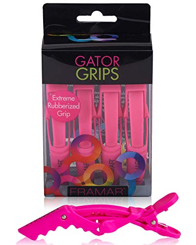 FOIL IT PINK RUBBERIZED JAW CLIPS (4)