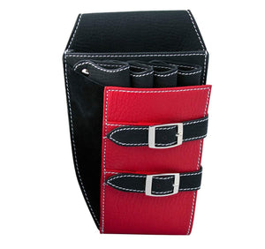 RED/BLACK DOUBLE BELT SCISSOR POUCH (130110)