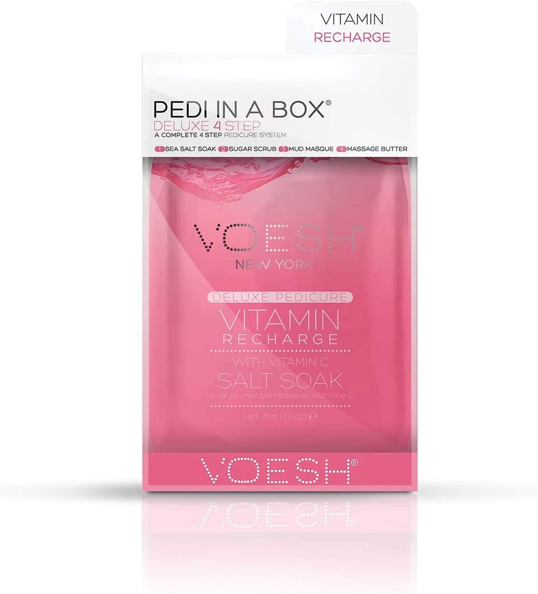 Voesh Pedi In A Box Deluxe 4 étapes - Recharge de vitamines - Pack de 3