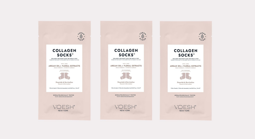 Voesh Collagen Socks With Argan Oil - 3 Pack
