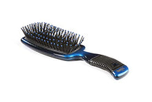 Load image into Gallery viewer, Bass Silver Semi S Shaped Nylon Bristle Salon Brush by Bass
