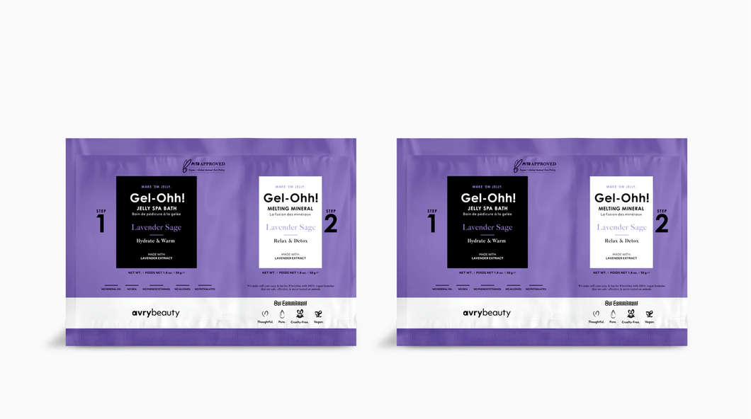Gel-Ohh Jelly Spa Lavande Sauge AvryBeauty - Lot de 2
