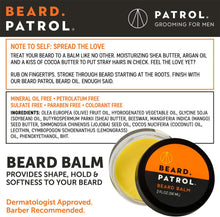Charger l&#39;image dans la galerie, Baume à barbe Beard Patrol pour homme - Cire revitalisante au parfum de citronnelle (56 ml)
