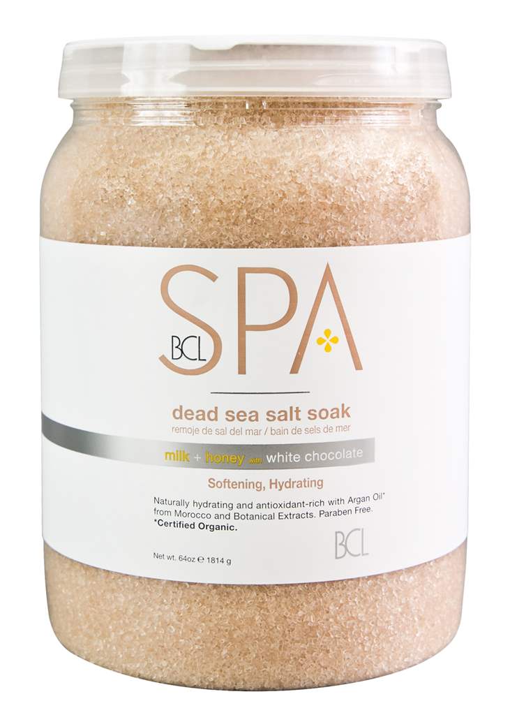BCL DEAD SEA SALT SOAK (64 oz.) MILK & HONEY WITH WHITE CHOCOLATE - SPA54001