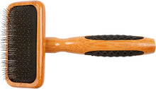 Load image into Gallery viewer, Bass Brushes Soft Slicker Pet Groomer Bamboo Handle w/ Rubber Grips
