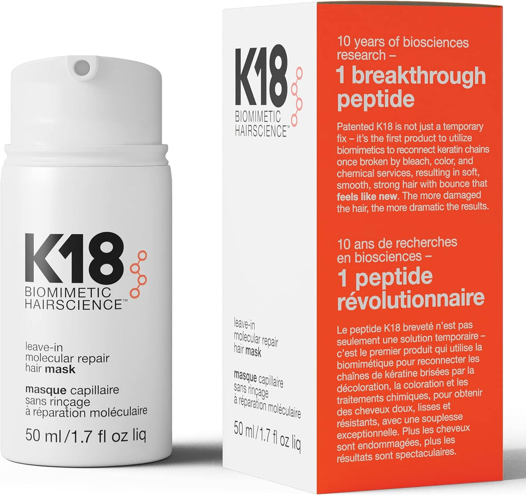 K18 LEAVE-IN MOLECULAR REPAIR HAIR MASK 50ML