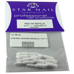 STAR NAIL SLIMLINE PEN REFILL TIPS 10PK