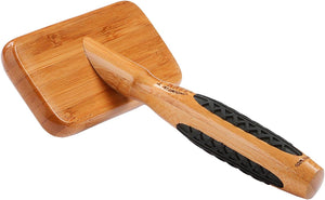 Bass Brushes Slicker Pet Groomer Manche en bambou moyen avec poignées en caoutchouc