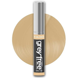 Greyfree Root Cover Up Gray Concealer. Temporary hair color mascara. Touch-Up cover gray hairlines brows & men s beards (Dark-Blonde)