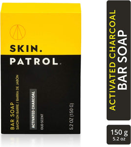 Skin Patrol Shea Activated Charcoal Soap Bar - Sulfate-Free, Paraben-Free 5.2 Ounce / 150g)