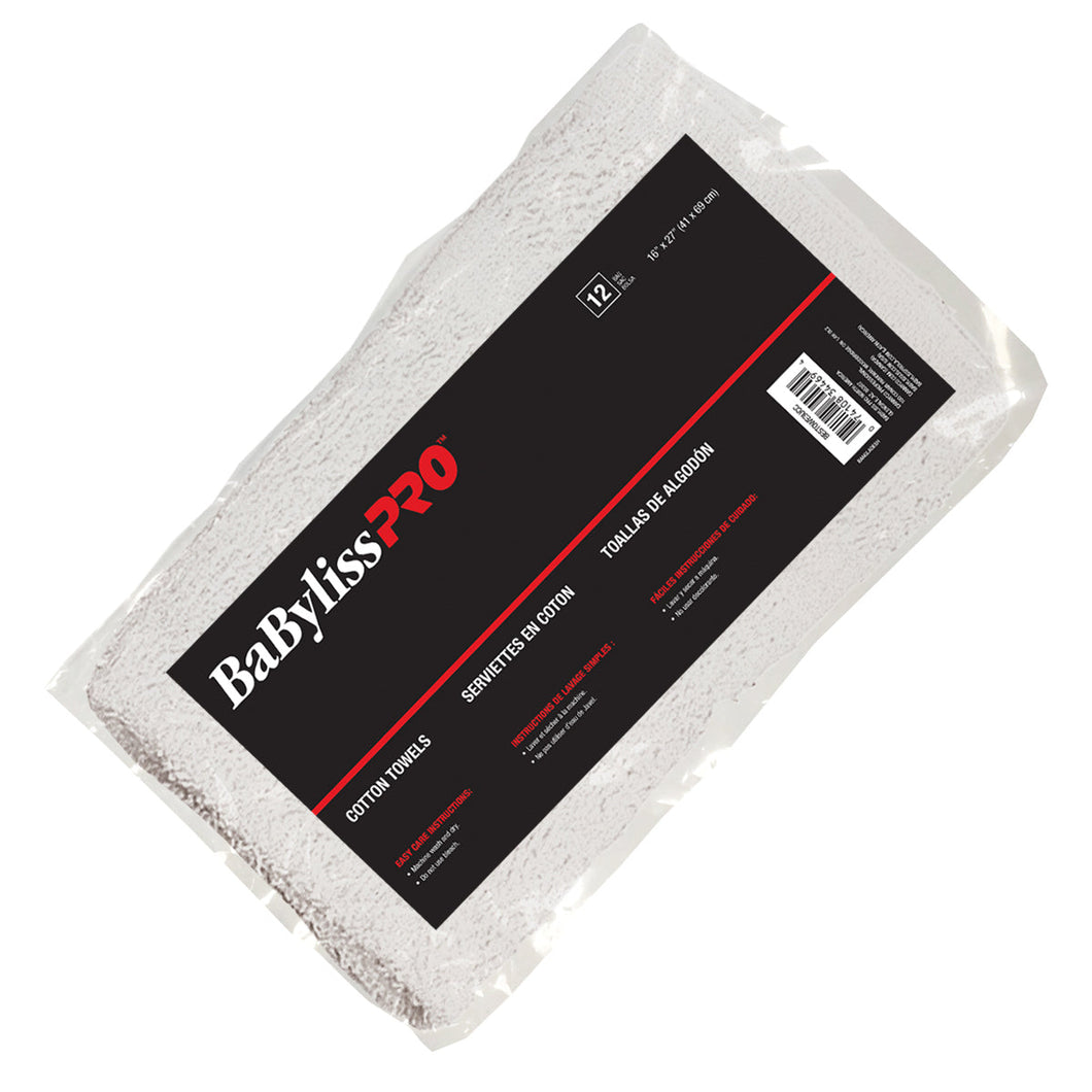 Serviette de toilette blanche Babyliss Pro 40 x 68 cm - Bestowel3ucc
