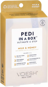 VOESH Pedi in a Box Ultimate 6 étapes - Lait et miel, lot de 2