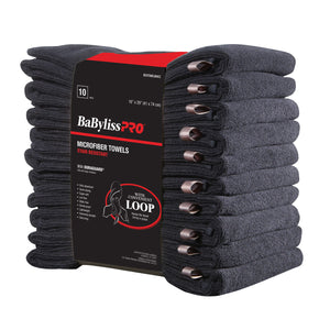 SERVIETTES EN MICROFIBRE NOIRES, LOT DE 10 - BESTOWELMUCC