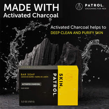 Load image into Gallery viewer, Skin Patrol Shea Activated Charcoal Soap Bar - Sulfate-Free, Paraben-Free 5.2 Ounce / 150g)
