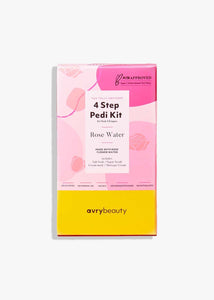Kit pédicure AvryBeauty 4 étapes à l'eau de rose