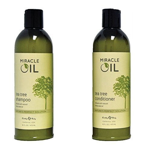 Coffret Shampoing et Après-shampoing à l'huile d'arbre à thé Earthly Body Miracle Oil