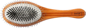 Bass Brushes Hybrid Pet Groomer Grand manche ovale en bambou