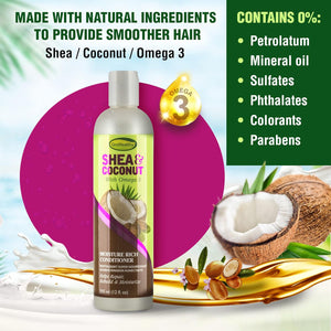 GroHealthy Shea & Coconut Moisture Rich Conditioner 12oz