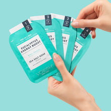 Load image into Gallery viewer, VOESH Pedi in a Box Deluxe 4-Step - Eucalyptus Energy Boost Scent, 3 Pack
