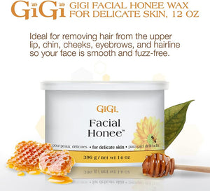 GIGI Facial Honee Wax, White, 14 Oz