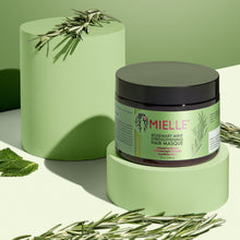 Charger l&#39;image dans la galerie, Masque capillaire Mielle Strengthen Hydratant Nourrissant à la biotine, au romarin, à l&#39;huile de coco et au miel 12 oz
