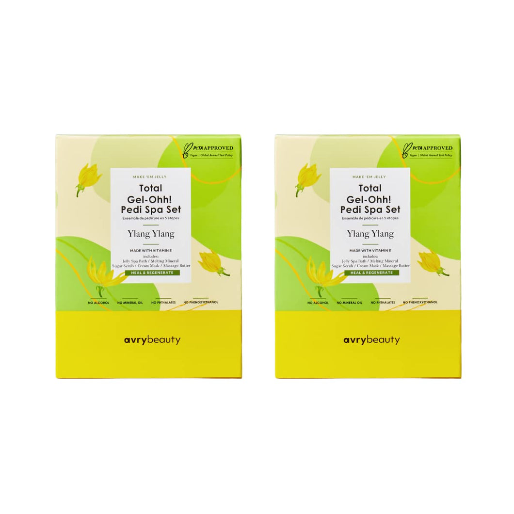 AvryBeauty Total Gel-Ohh! Pedi Spa Set - Ylang Ylang - 2 Pack