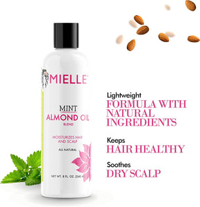 Huile d'amande à la menthe Mielle 8 oz