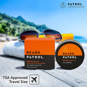 Baume à barbe Beard Patrol pour homme - Cire revitalisante au parfum de citronnelle (56 ml)