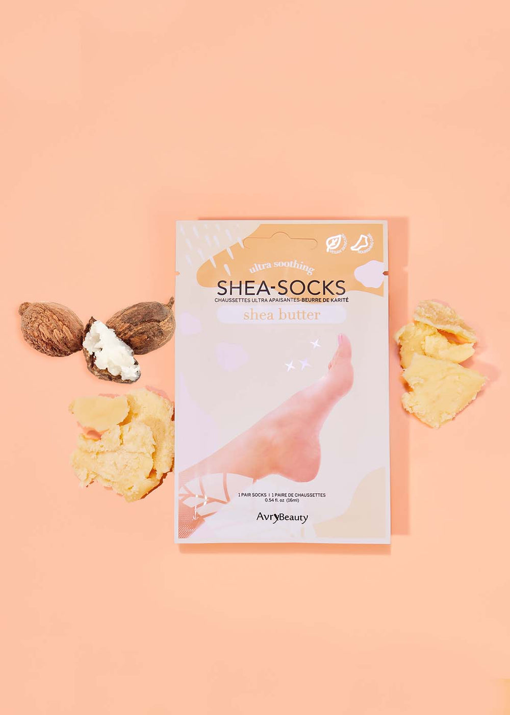 Chaussettes au beurre de karité AvryBeauty, 1 ct.