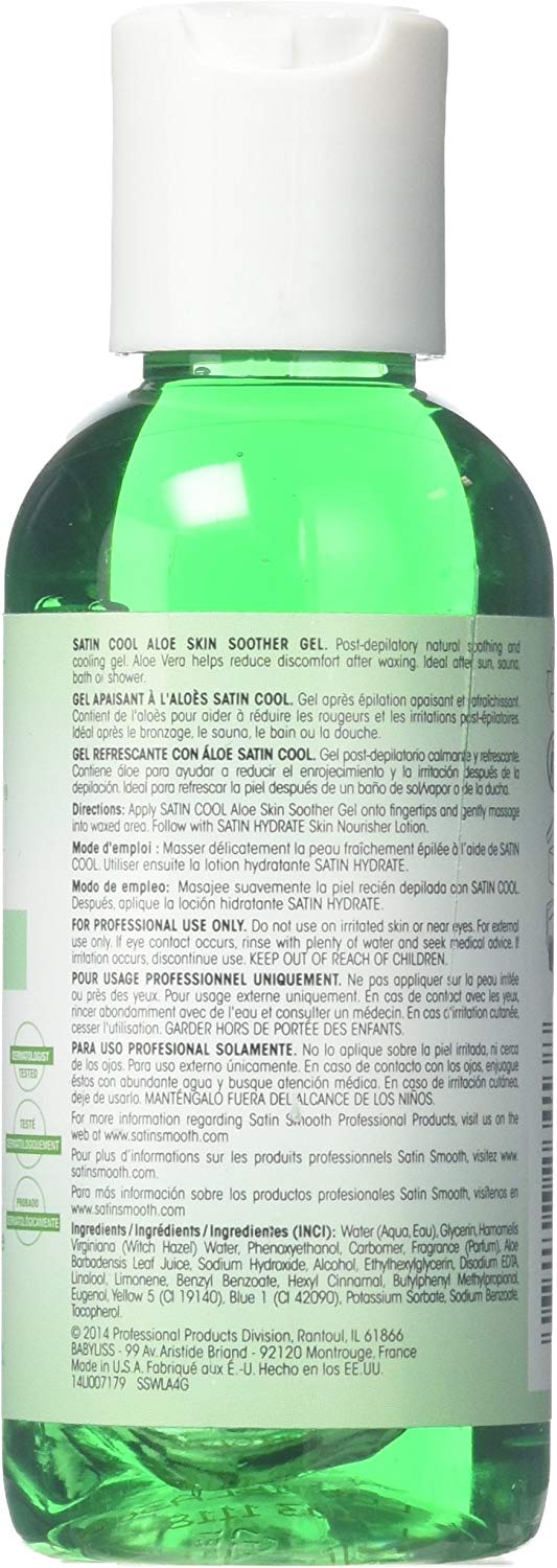 SATIN SMOOTH ALOE VERA SKIN SOOTHER GEL 4 OZ – SATIN COOL - SSWLA4G