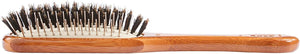 Brosses de toilette hybrides pour animaux de compagnie Bass Brushes, manche rectangulaire en bambou