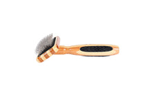 Load image into Gallery viewer, Bass Brushes | De-matting Pet Brush | Alloy Pin | Pure Bamboo Handle | Slicker Style | Striped Finish | Model A21-SB
