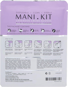 Kit de manucure tout-en-un AvryBeauty avec gants lavande, 1 ct.