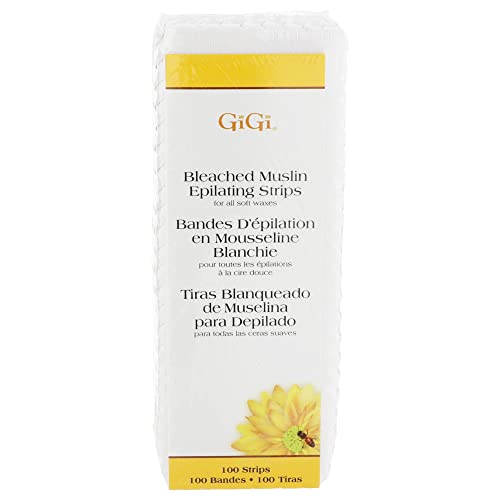 Bandes dépilatoires en mousseline blanchie GiGi, petit paquet de 100