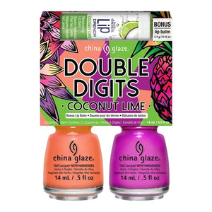 CHINA GLAZE DOUBLE DIGITS W/COCONUT LIME LIP BALM