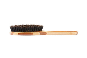 Bass Brushes | Brosse pour animaux de compagnie brillance et soin | Poils 100 % naturels | Manche en bambou pur | Ovale | Finition rayée | Modèle A14-SB