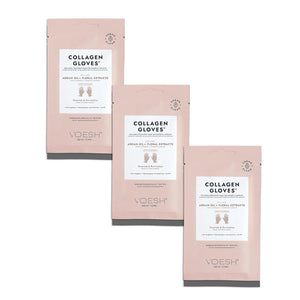 VOESH Collagen Gloves With Argan Oil - 3 Pack