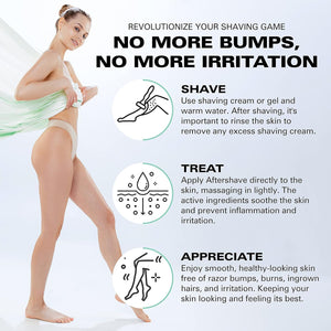 Bump Patrol For Her - Calm & Hydrating Aftershave for Women - Razor Bumps, Razor Burn, and Ingrown Hair Treatment for Bikini Area, Underarms, and Legs - 4oz