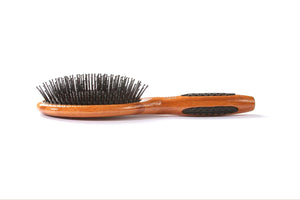 Brosse - Grand coussin ovale en nylon avec poils en bois clair et manche en bois clair pour basse 1 brosse par Bass Brushes
