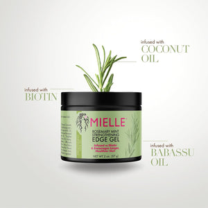 Gel de bordure Mielle Romarin Menthe 2 oz