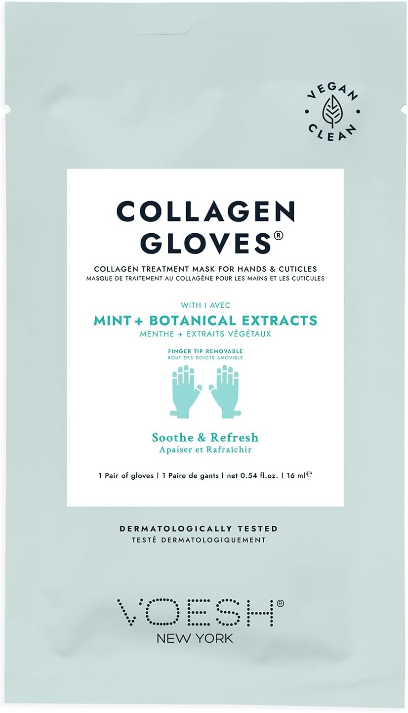 Gants Voesh au collagène à la menthe et aux extraits botaniques