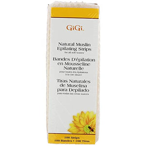 Lot de 100 petites bandes de mousseline naturelle GiGi