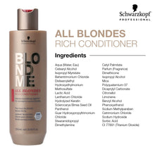 Charger l'image dans la galerie, Schwarzkopf BLONDME Après-shampoing riche pour tous les blonds 250 ml
