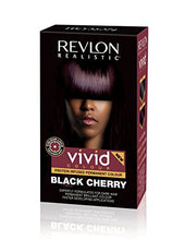 Load image into Gallery viewer, Revlon Realistic Vivid Colour Protein Infused Permanent Color Hair Dye with Color Lock Technology, Black Cherry 110ml

