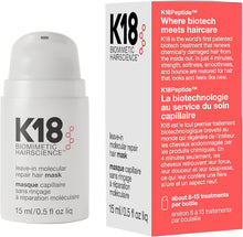 Load image into Gallery viewer, K18 LEAVE-IN MOLECULAR REPAIR HAIR MASK 15ML
