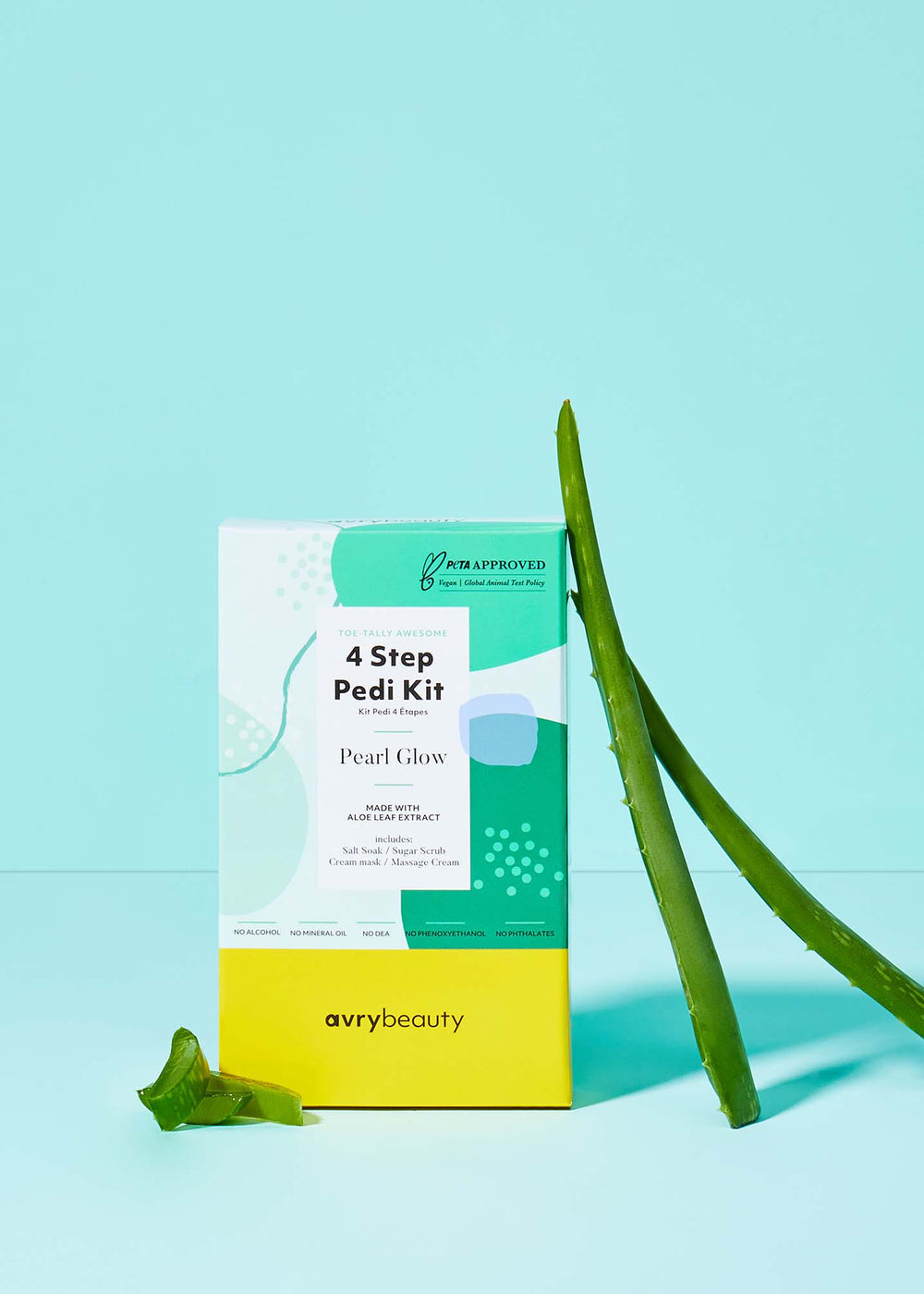 AvryBeauty 4 Step Pedi Kit - Pearl Glow, 1 ct